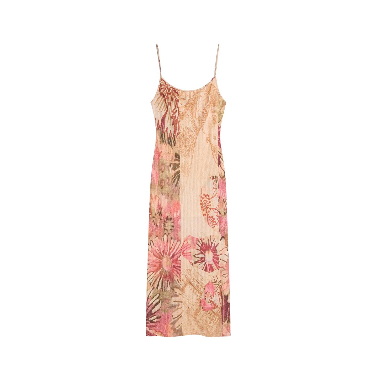 Robe longue en maille 2 en 1 blanc, DESIGUAL