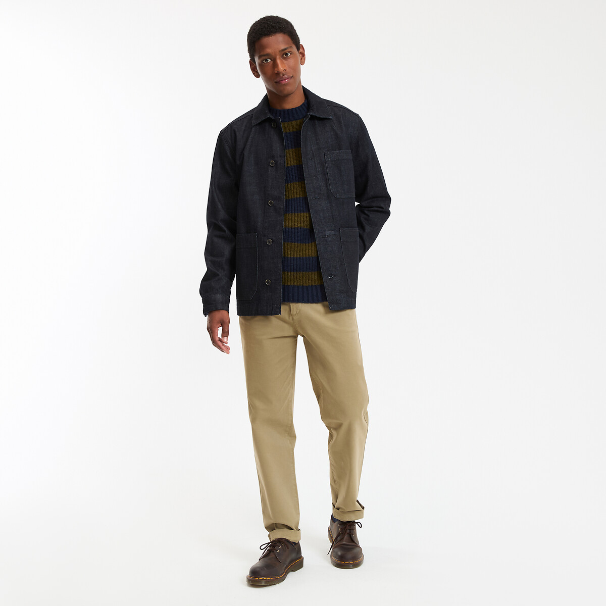 Veste workwear en denim selvedge, Signature HECTOR brut, LA REDOUTE COLLECTIONS