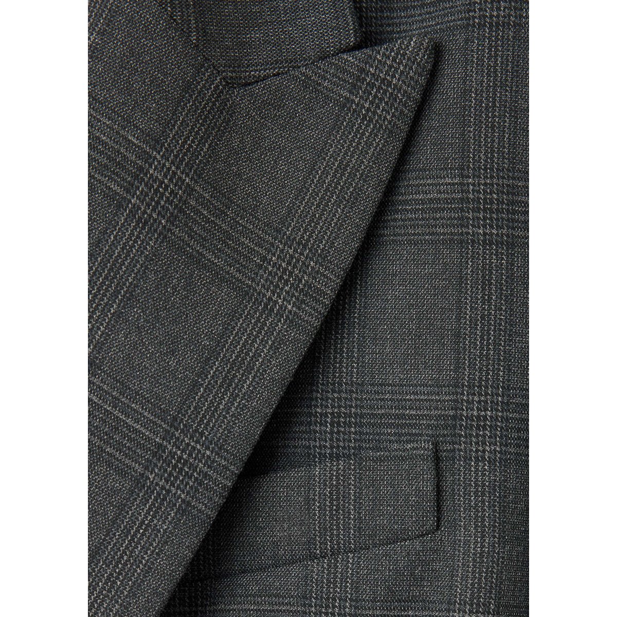 Blazer costume à carreaux double boutonnage gris, MANGO