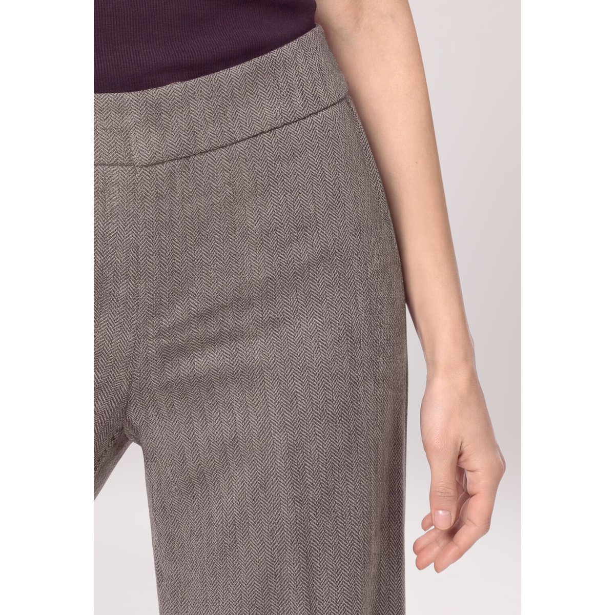 Jupe-culotte à plis repassés brown/cream, CARTOON