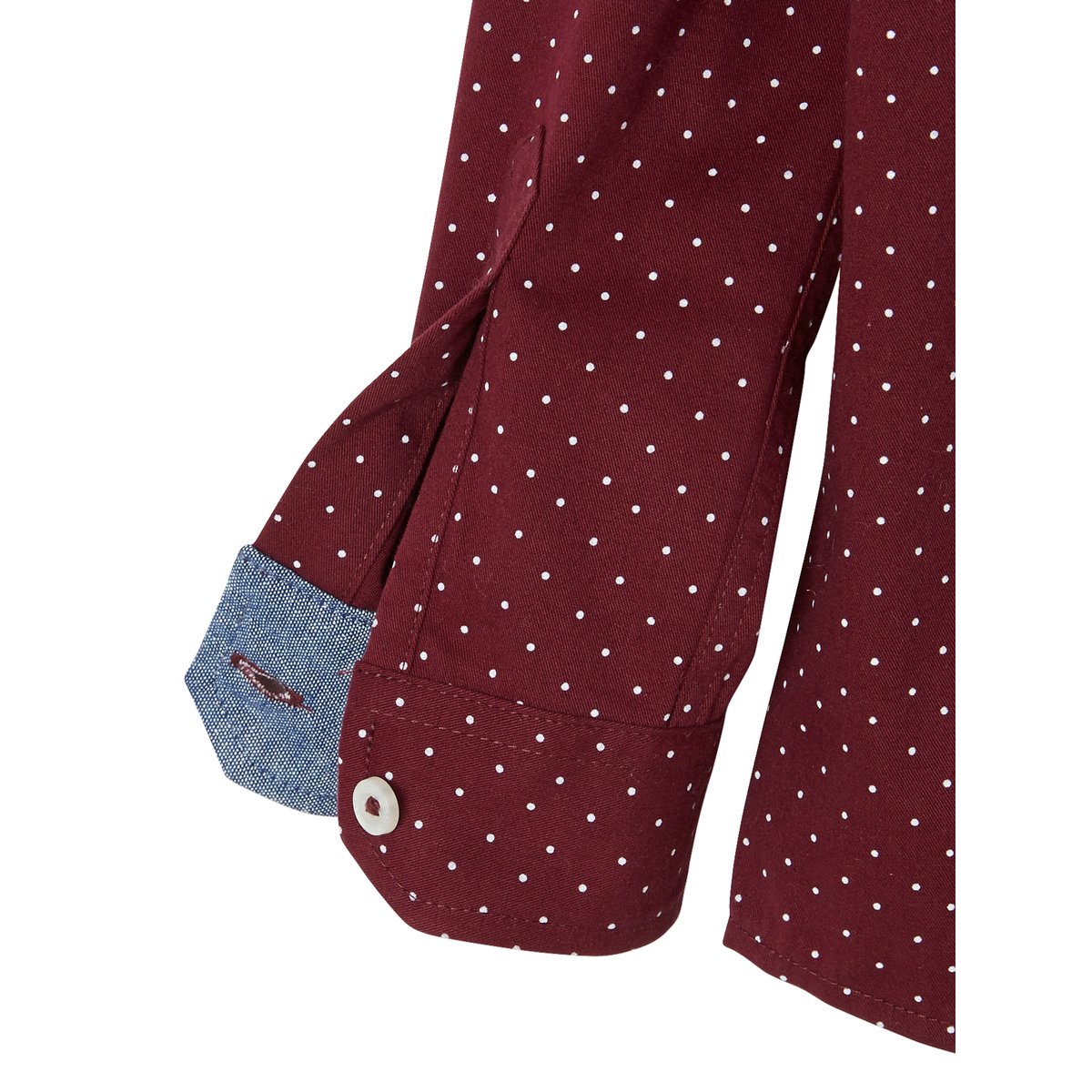 Chemise imprimée pois aubergine imprimé, VERTBAUDET