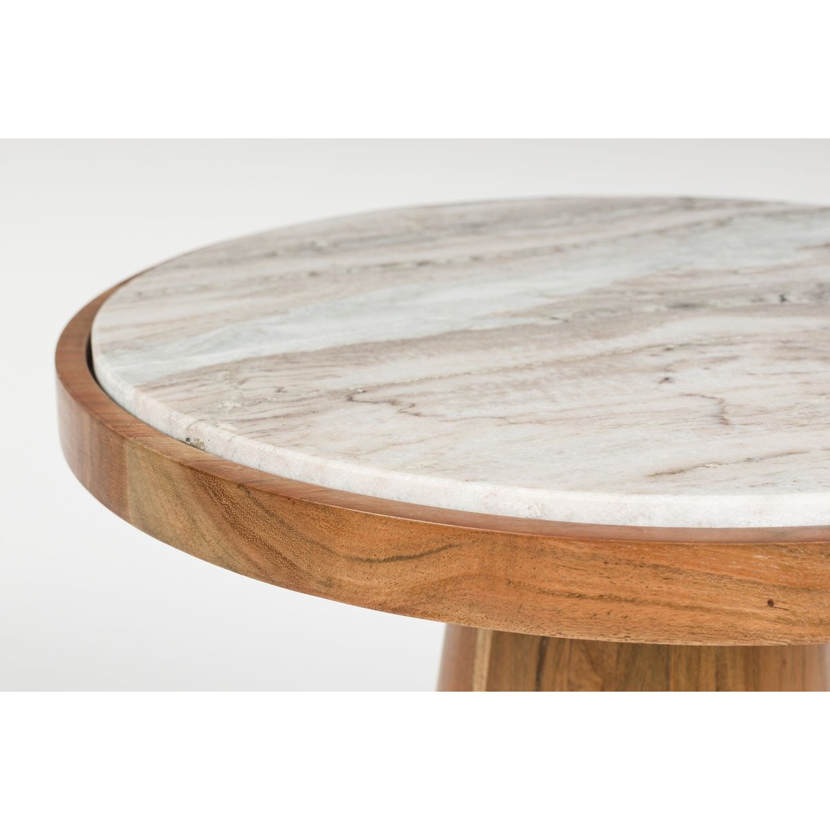 Table d'appoint ronde en bois, L.40 bois, BOITE A DESIGN