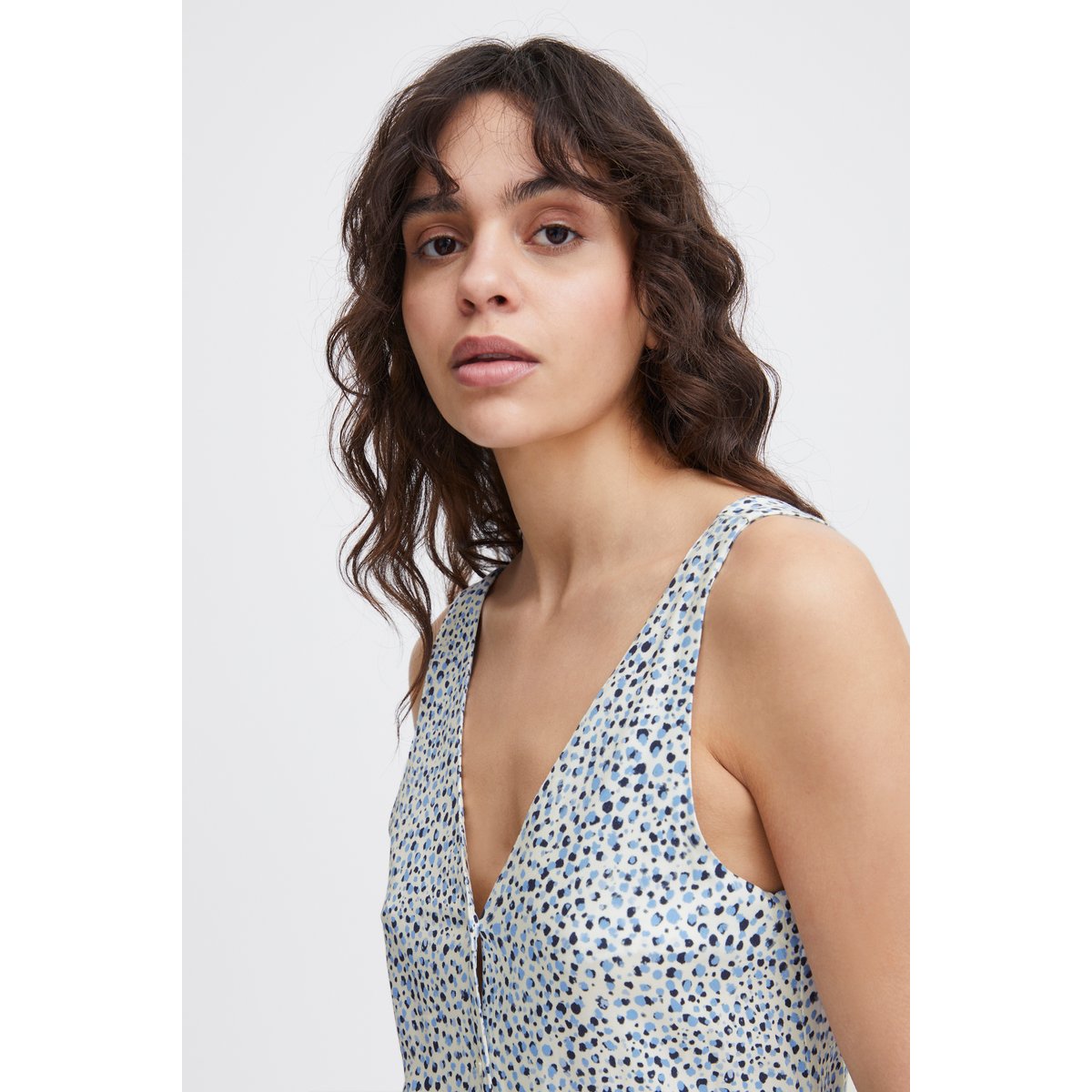 Dress bleu della robbia blue dot aop, ICHI