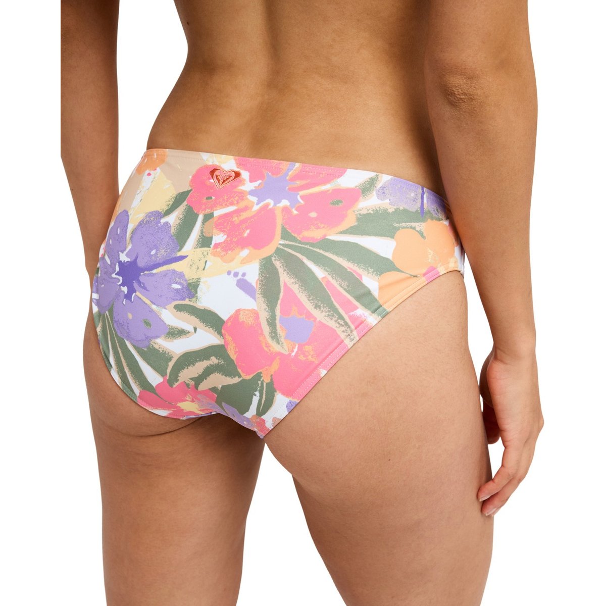 Bas de maillot de bain culotte bikini classique HAZEY HIBISCUS HIPSTER. blanc cloud dancer hazey hibiscus, ROXY