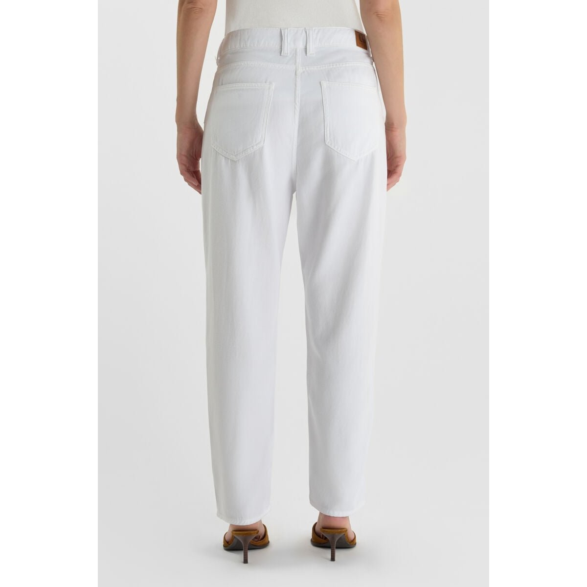 Jeans loose, large 400/60 girlfriend , 7/8ème white, LE TEMPS DES CERISES