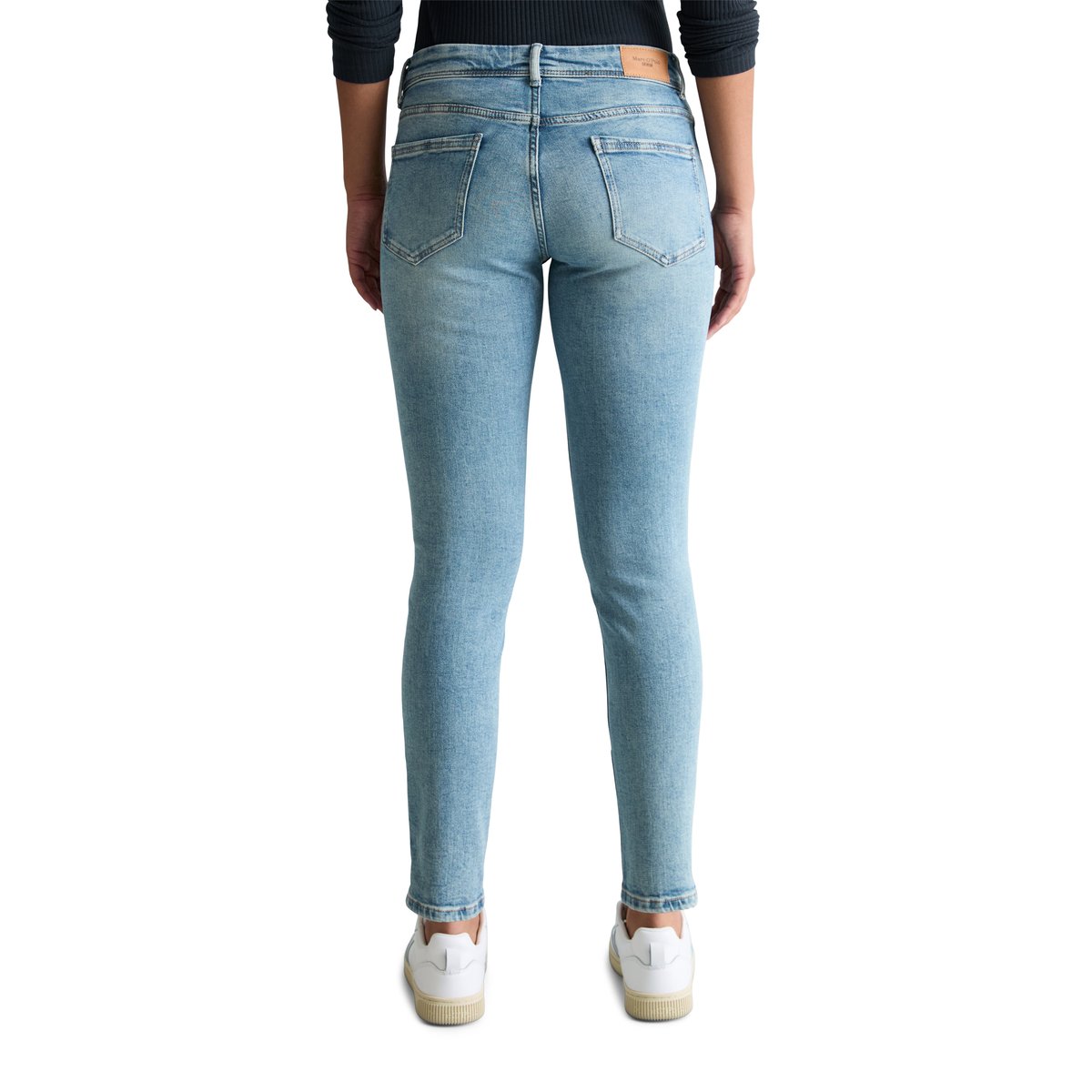 Jeans modèle Alva slim cropped en mélange de coton organique bleu clair, MARC O’POLO DENIM