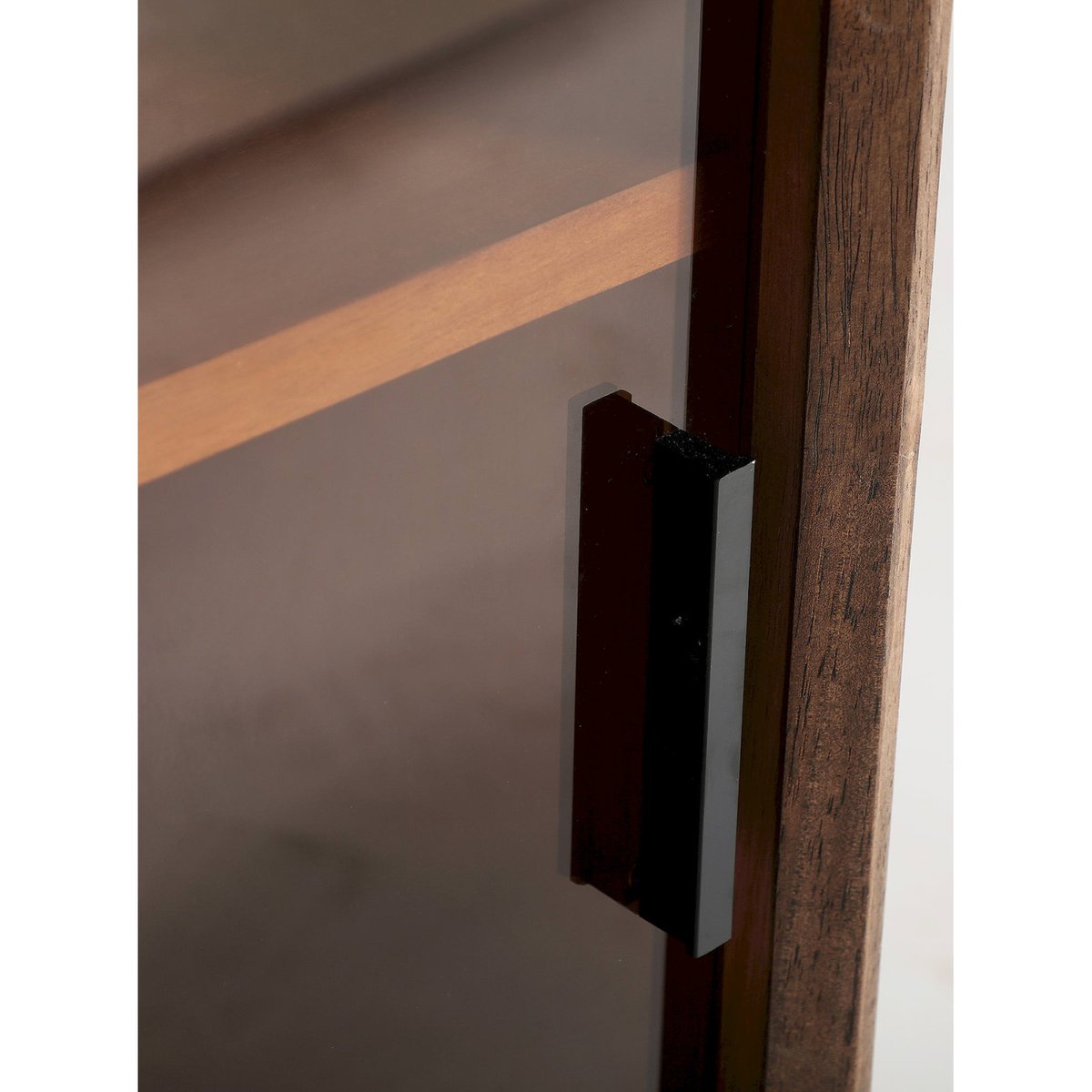 Vitrine modulable bois collection VACIO marron et verre ambré, RECOLLECTION