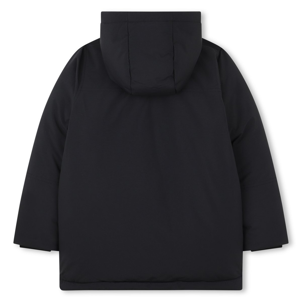 Parka lungo con cappuccio black, BOSS KIDSWEAR