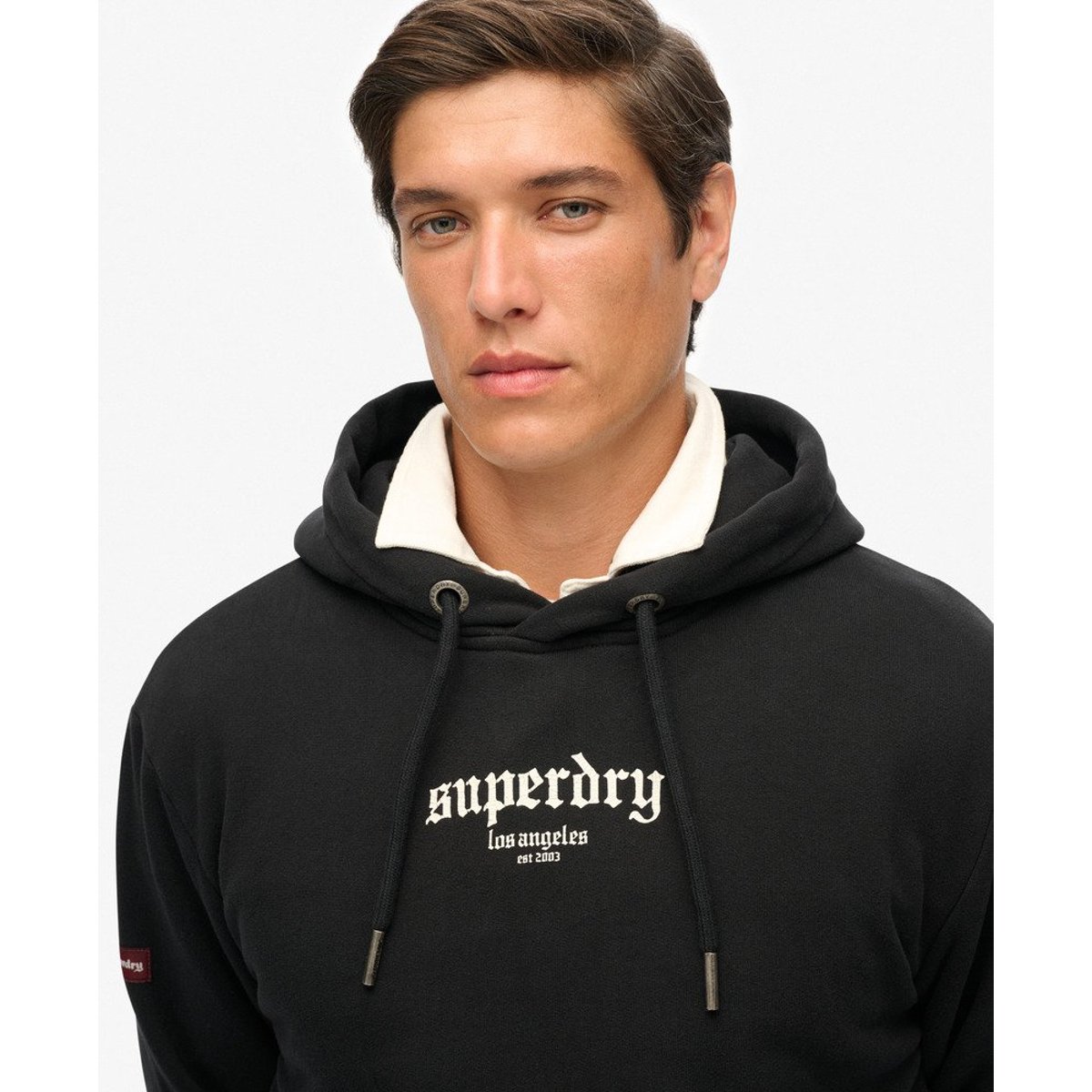 Sweat à capuche ample Tattoo Flash noir, SUPERDRY