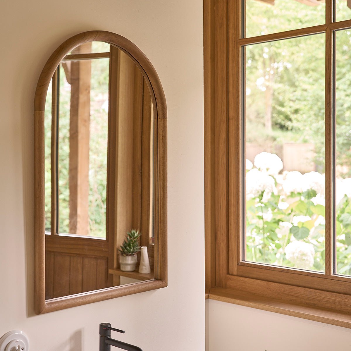 Miroir en teck massif 80x50 cm COLINE naturel, BERAH GETAH