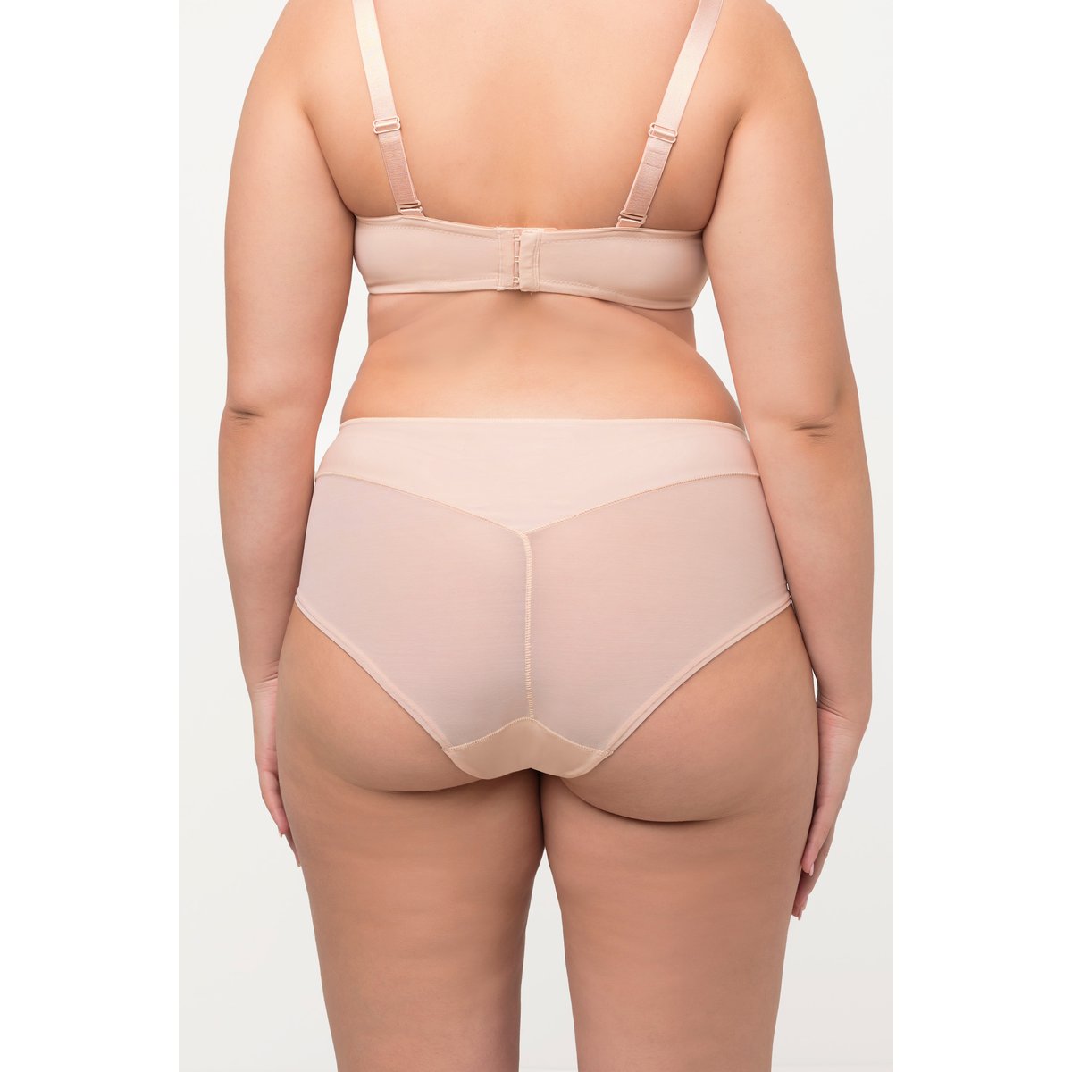 Culotte maxi aspect string à empiècements champagne, ULLA POPKEN