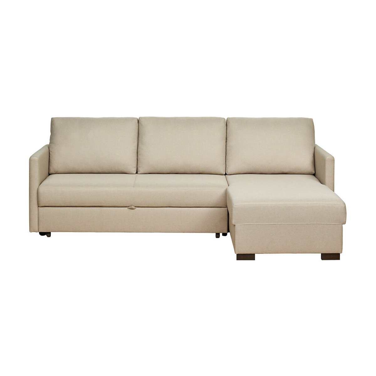 Sofá Justin, Bege, de 3 Lugares reversível, Lourini® bege, LOURINI