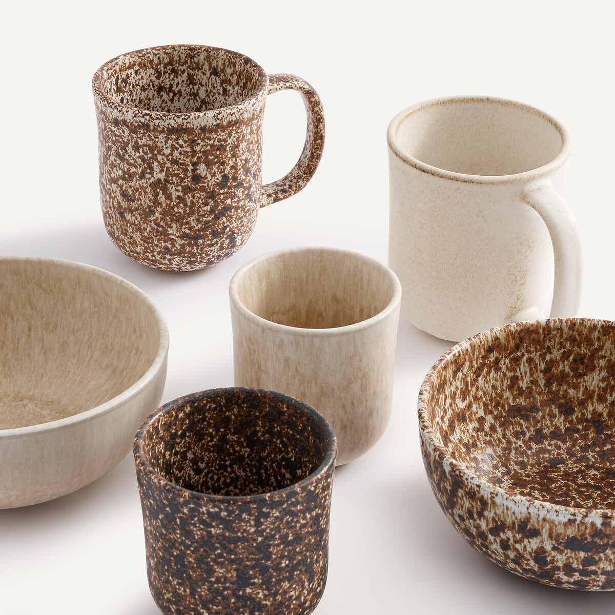 Lot de 4 bols, en grès mat, RUSTY marron beige, AM.PM