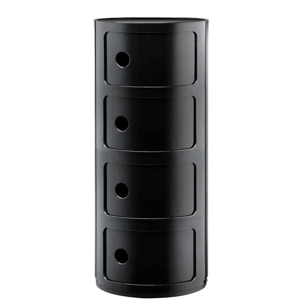 Meuble de rangement 4 portes COMPONIBILI noir brillant, KARTELL