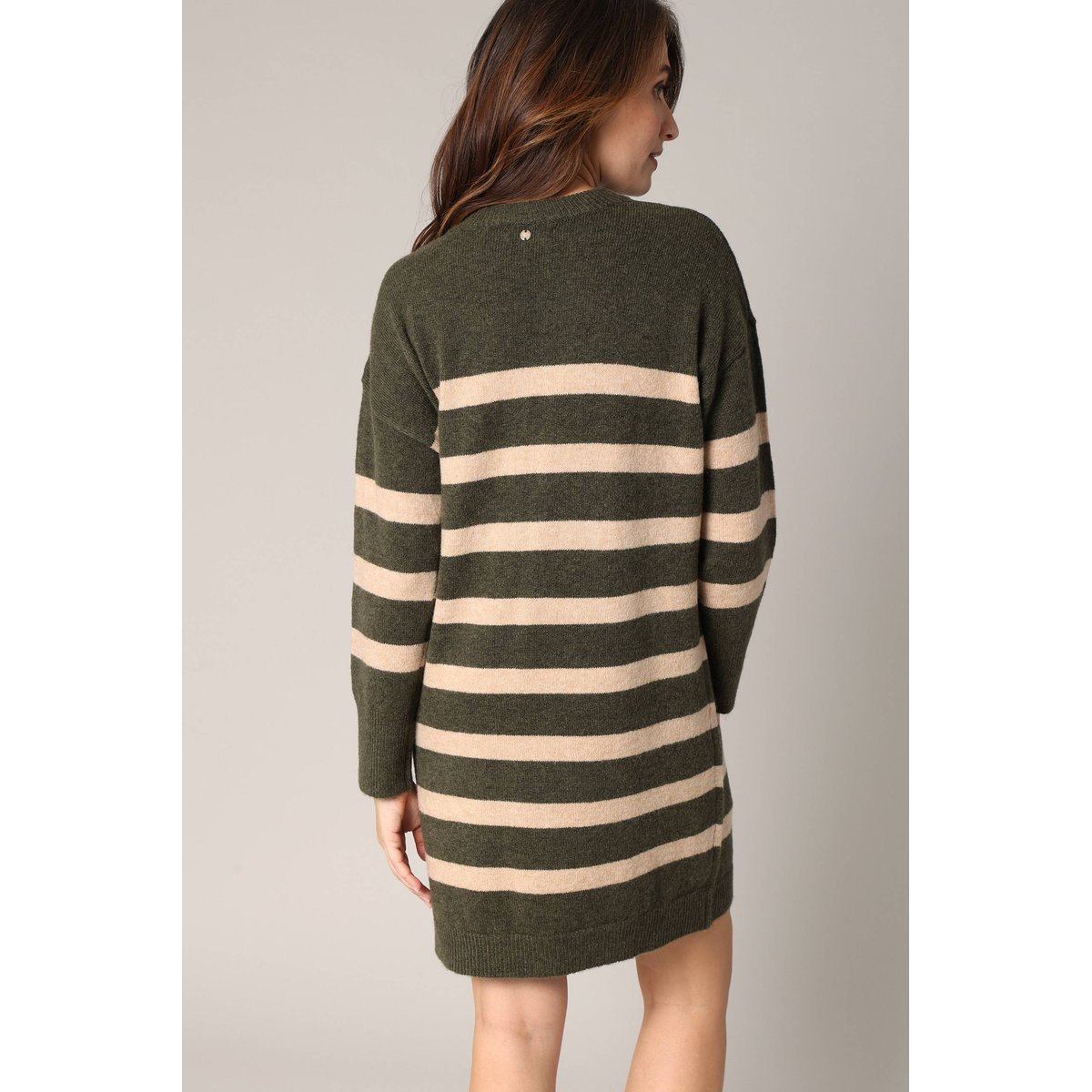 Robe pull marin à boutons fantaisie NANCY dark khaki, DEELUXE
