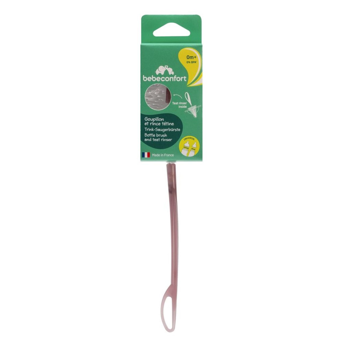 Goupillon col large avec rince tétine couleur unique, BEBECONFORT