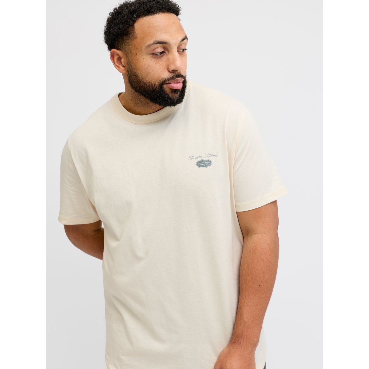 T-Shirt antique white, JACK & JONES