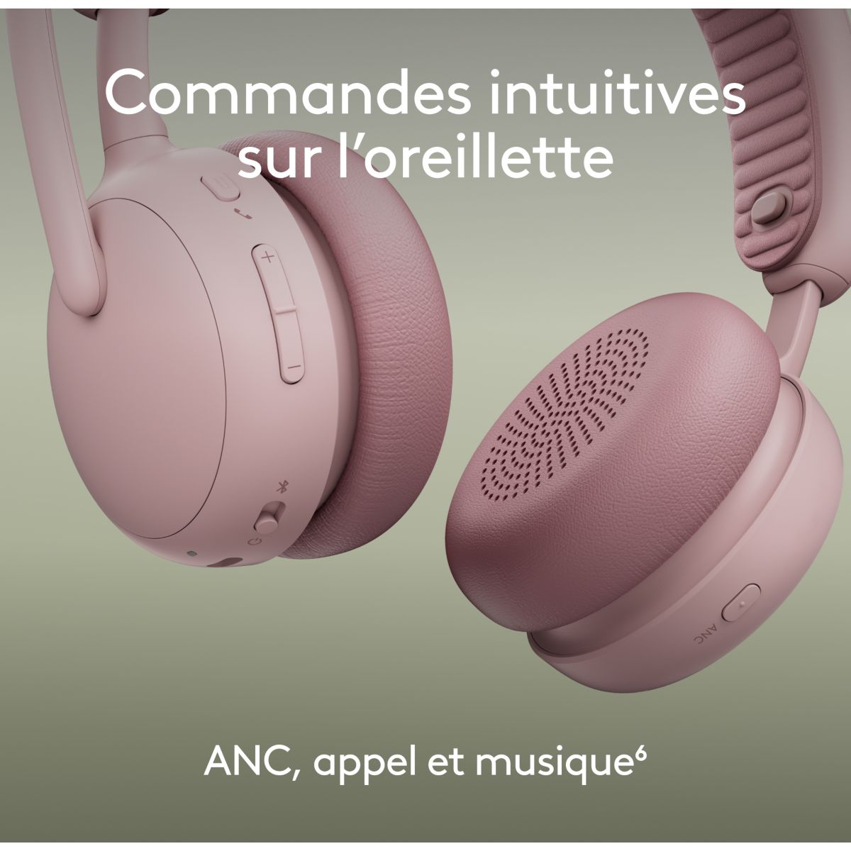 Micro-casque Zone Wireless 2 ROSE couleur unique, LOGITECH