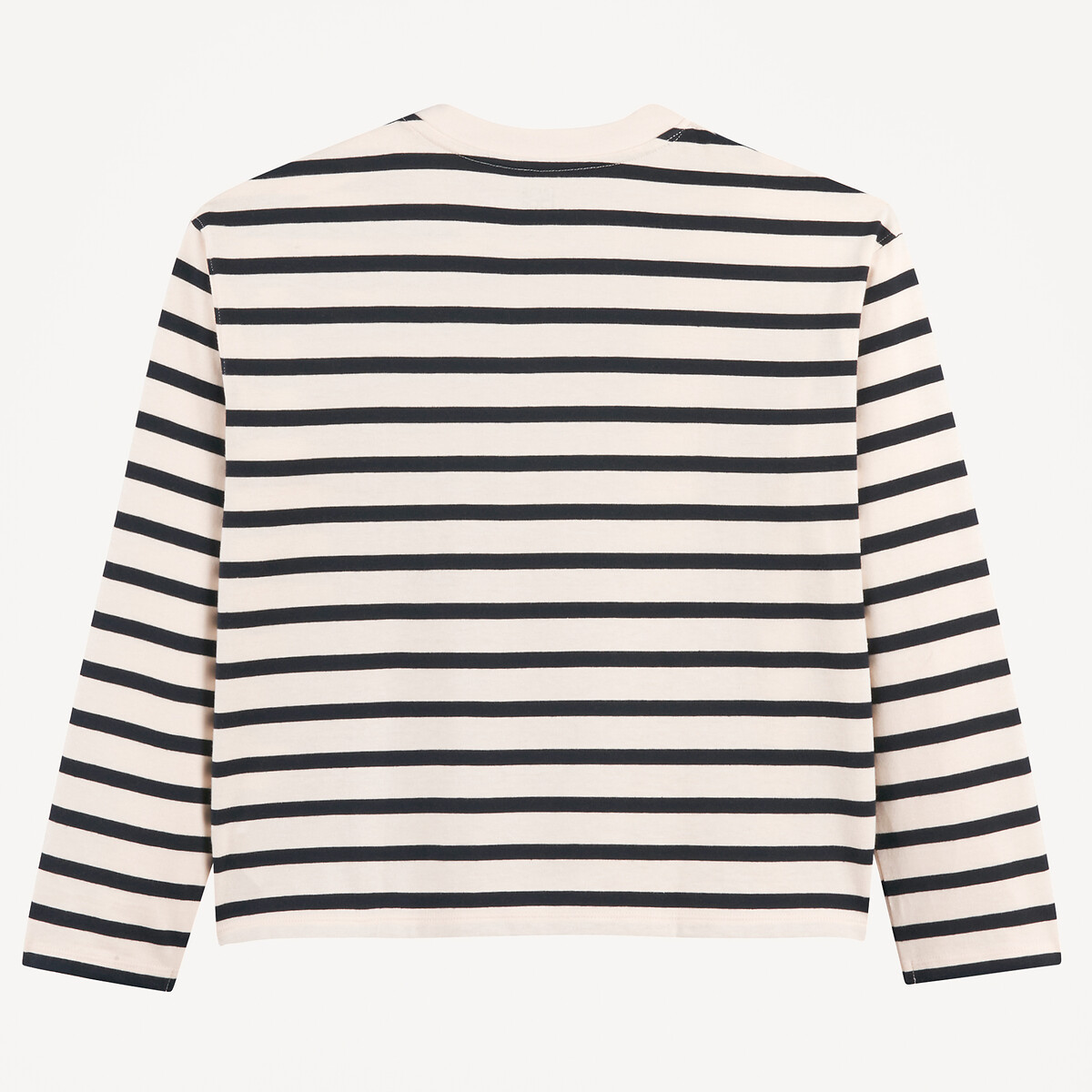 T-shirt manches longues rayé rayé bleu marine/écru, LA REDOUTE COLLECTIONS
