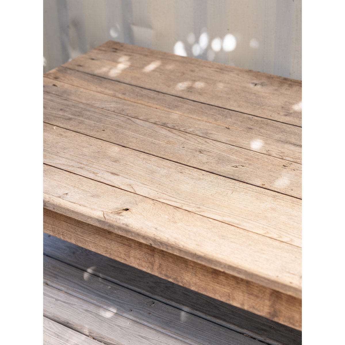Grande table basse en chêne Léonie N°1123 - Bon état bois foncé, DEBONGOUT