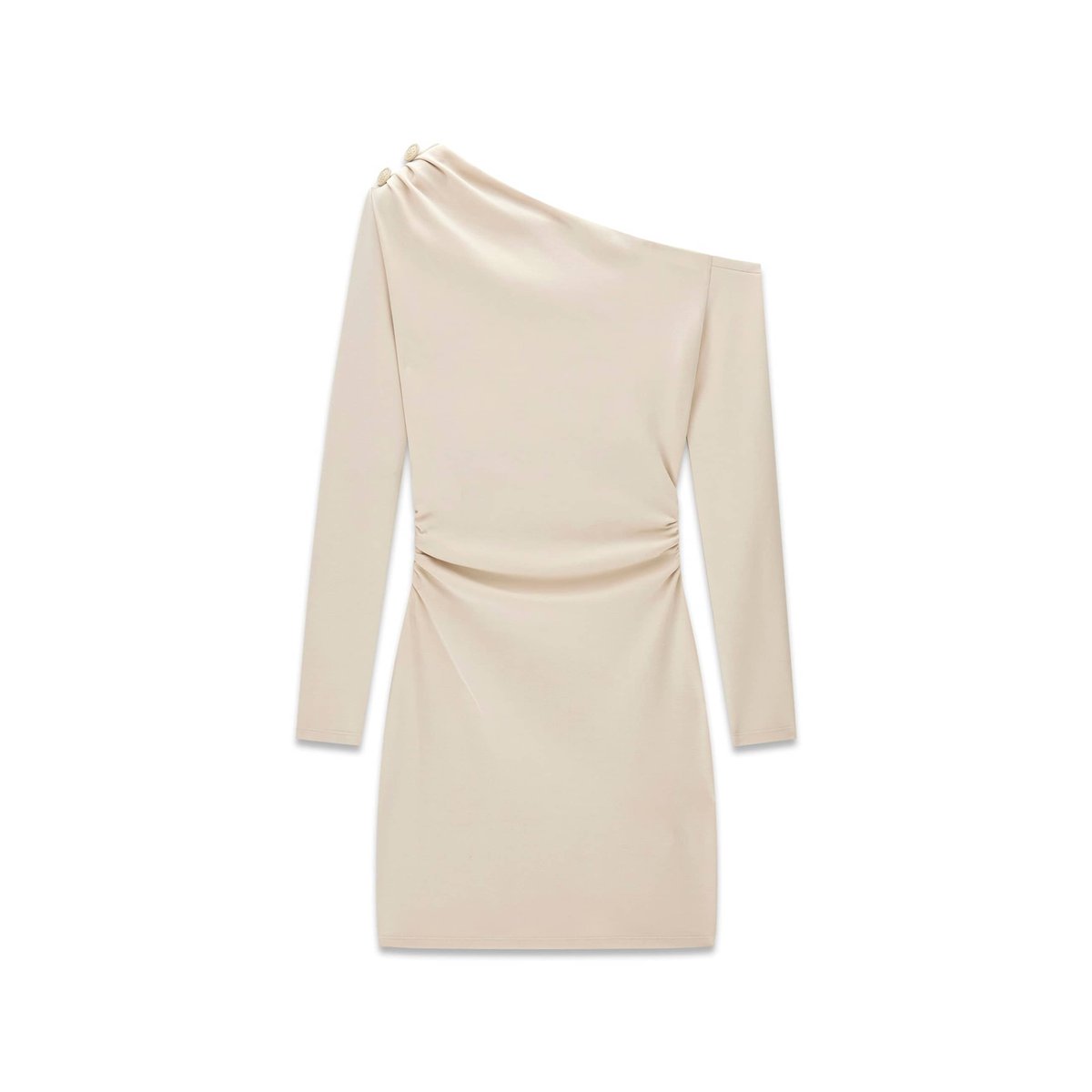 Robe Asymétrique À Une Épaule beige, GUESS