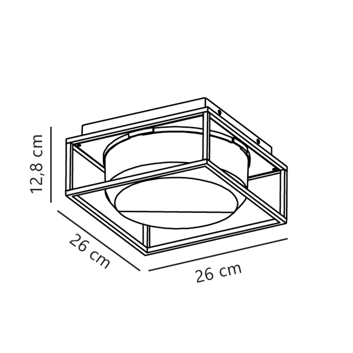 Plafonnier Rond et moderne pour l'exterieur en aluminium, GRIFFIN smoked, NORDLUX