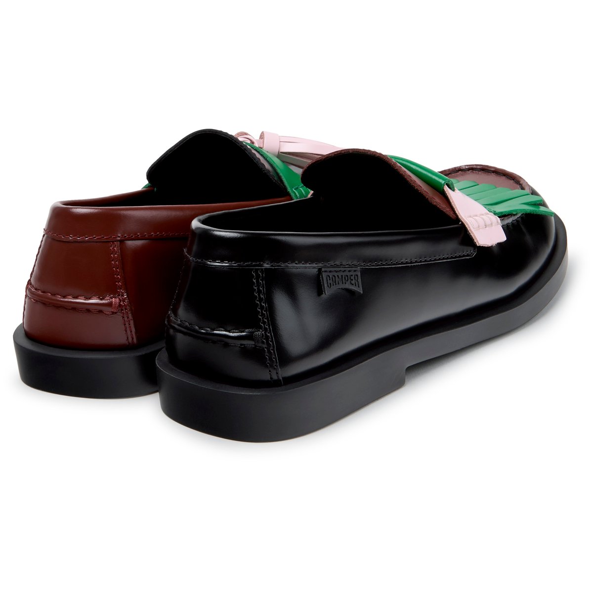 Mocassins Don Smooth Leather noir bordeaux 001, CAMPER