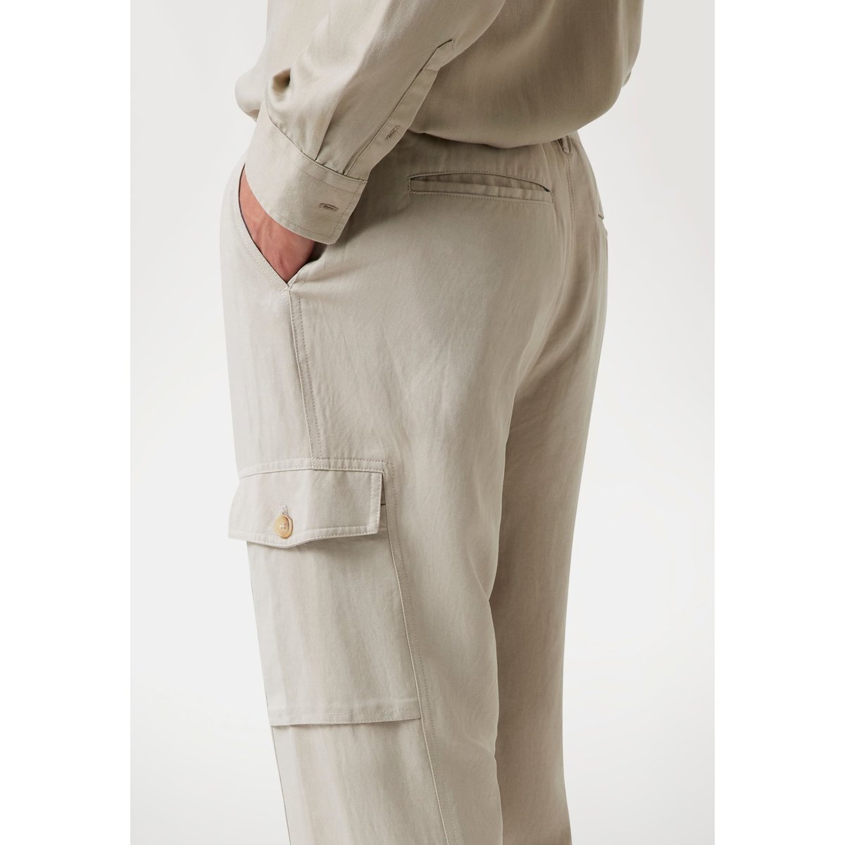 Pantalon Cargo Sergé beige, GUESS