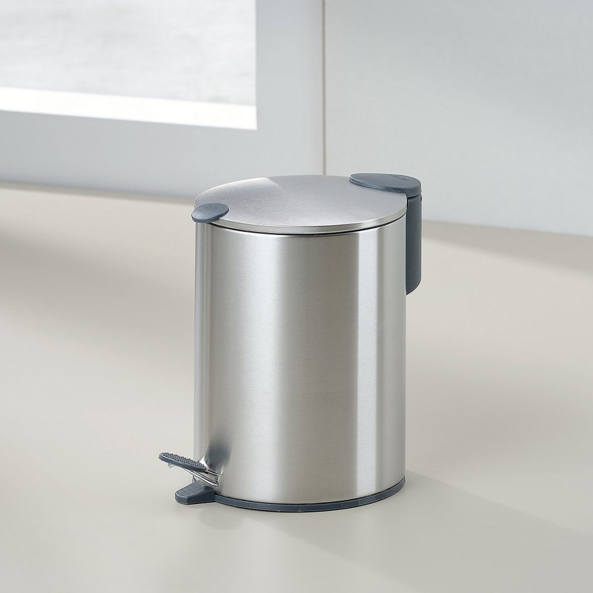 Poubelle Mats inox 3 L argent / métallique, KELA