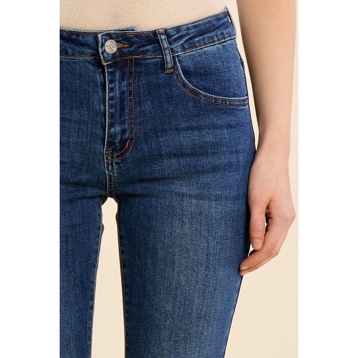 Jean boot‑cut taille haute brut denim, MOLLY BRACKEN