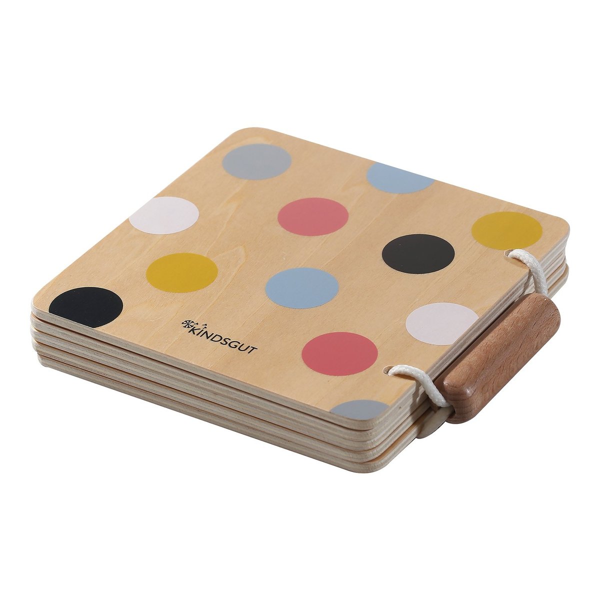Jeu' de'eveil - Livre en bois couleurs jaune, KINDSGUT