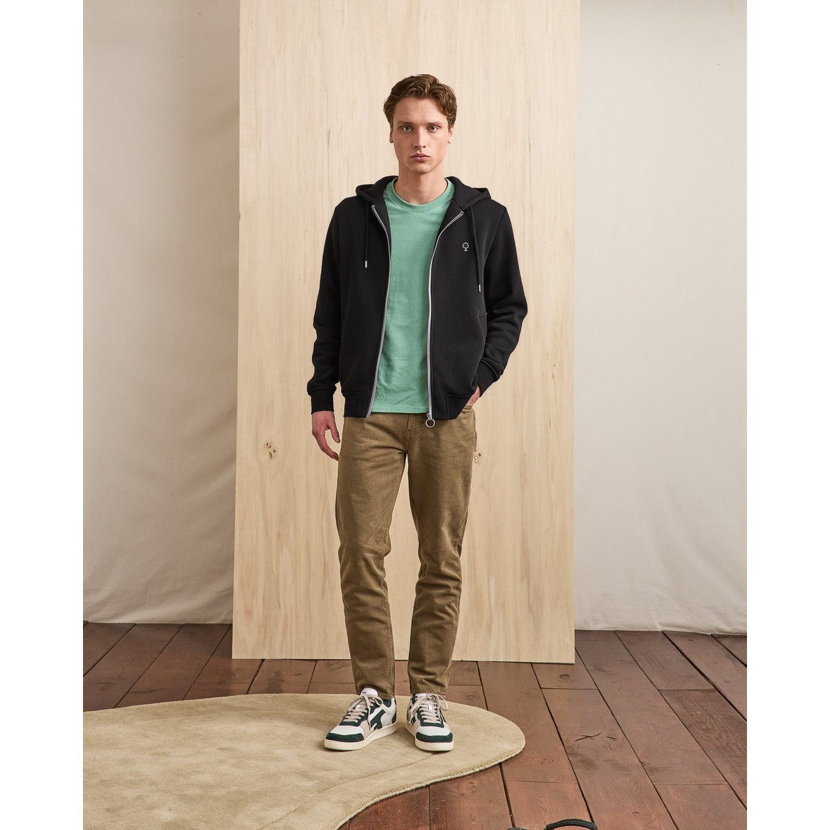 Sweat coton MESNIL noir, FAGUO