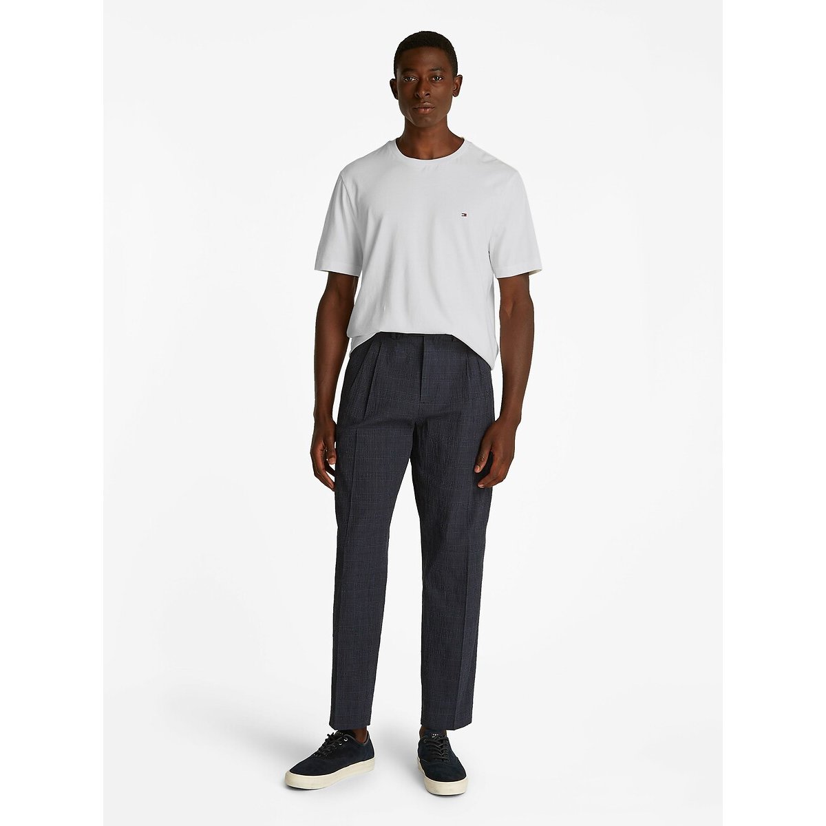 T-shirt droit épais blanc, TOMMY HILFIGER