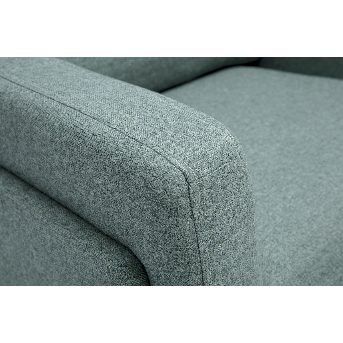 Fauteuil design pieds en métal MOSCO bleu grisé, MILIBOO