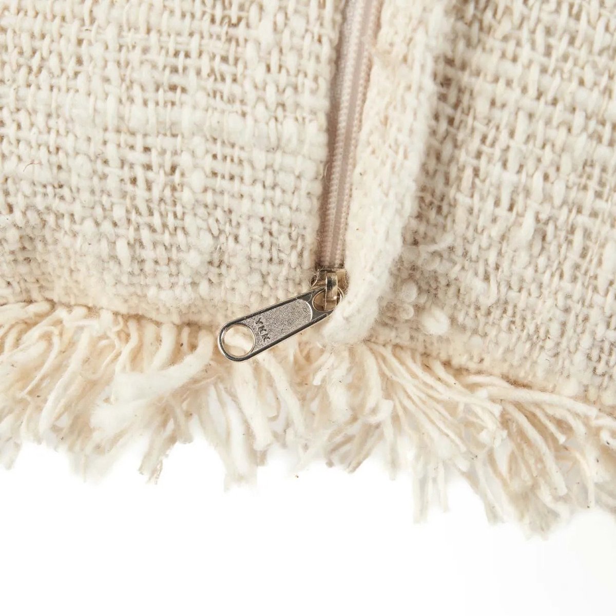 Housse de coussin en coton GILI PALM noir beige, BAZAR BIZAR