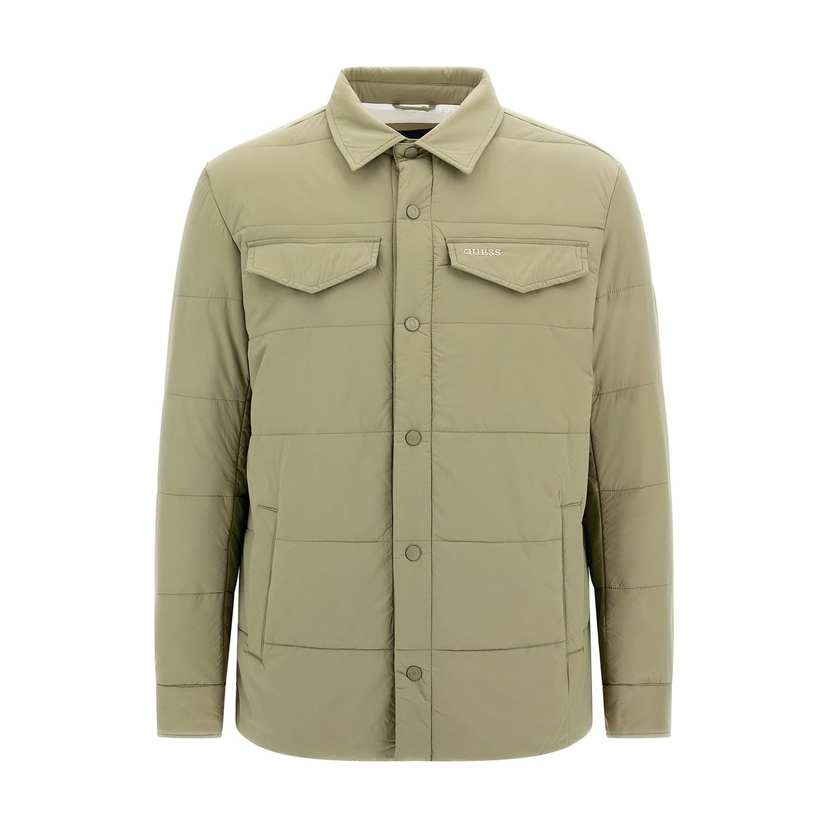 Veste Chemise Technique Matelassée vert, GUESS