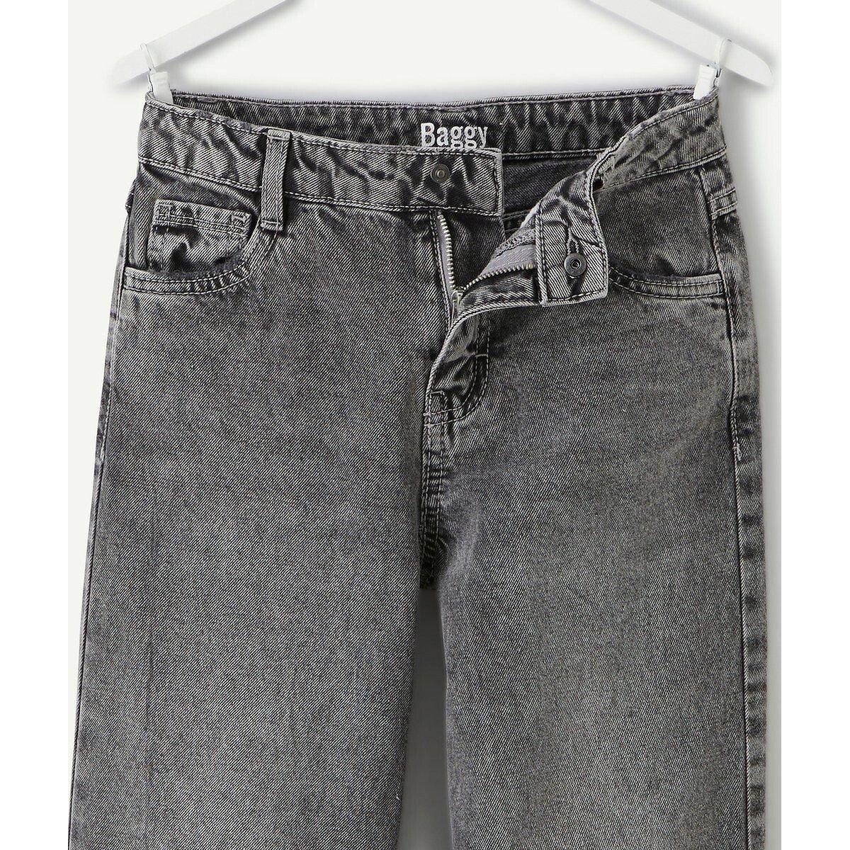 Jean forme baggy gris délavé, TAPE A L'OEIL