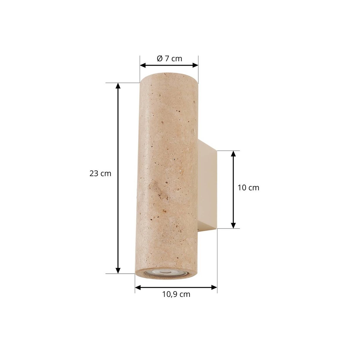 Applique en pierre scandinave, Tavira beige, LUCANDE
