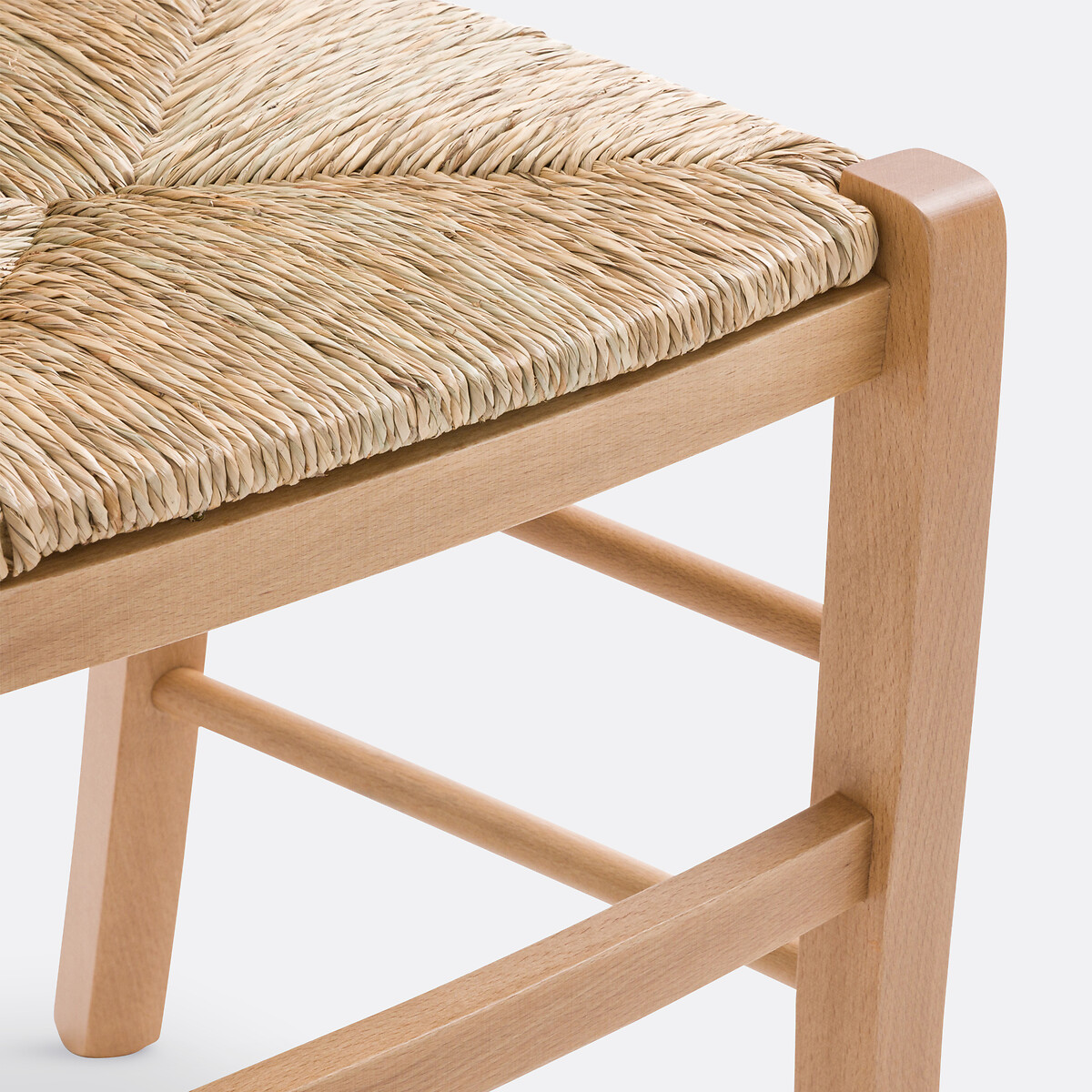 Set di 2 sedie rustiche in faggio massello, PERRINE grezzo, SO'HOME