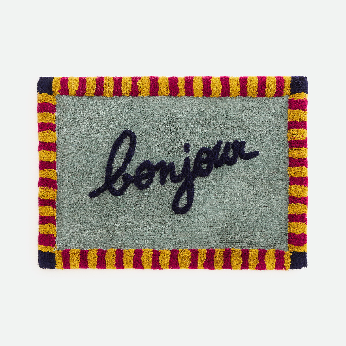 Tapis de bain tufté 1700 g/m2, BONJOUR vert grisé, LA REDOUTE INTERIEURS