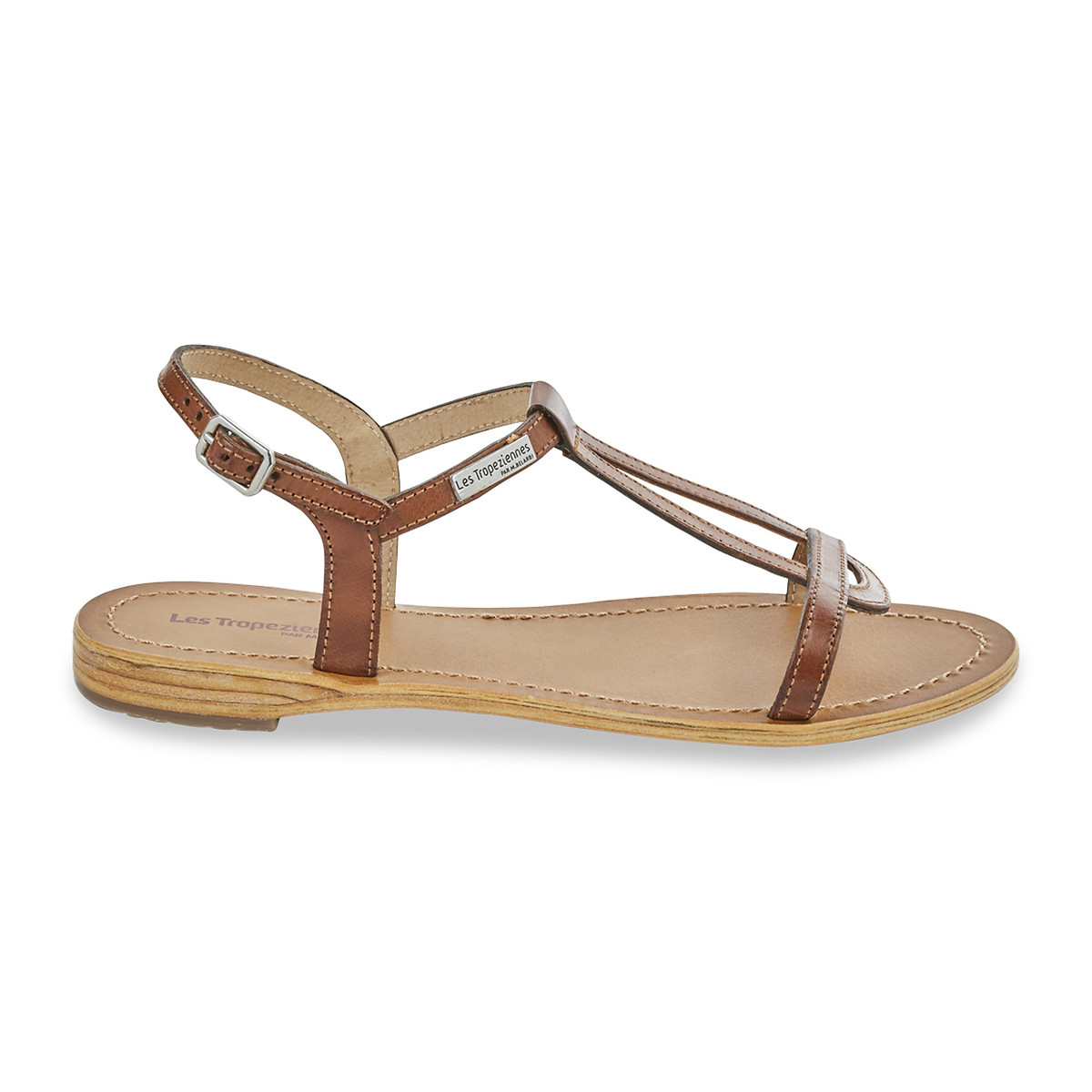 Sandales cuir Hamesss tan, LES TROPEZIENNES PAR M.BELARBI