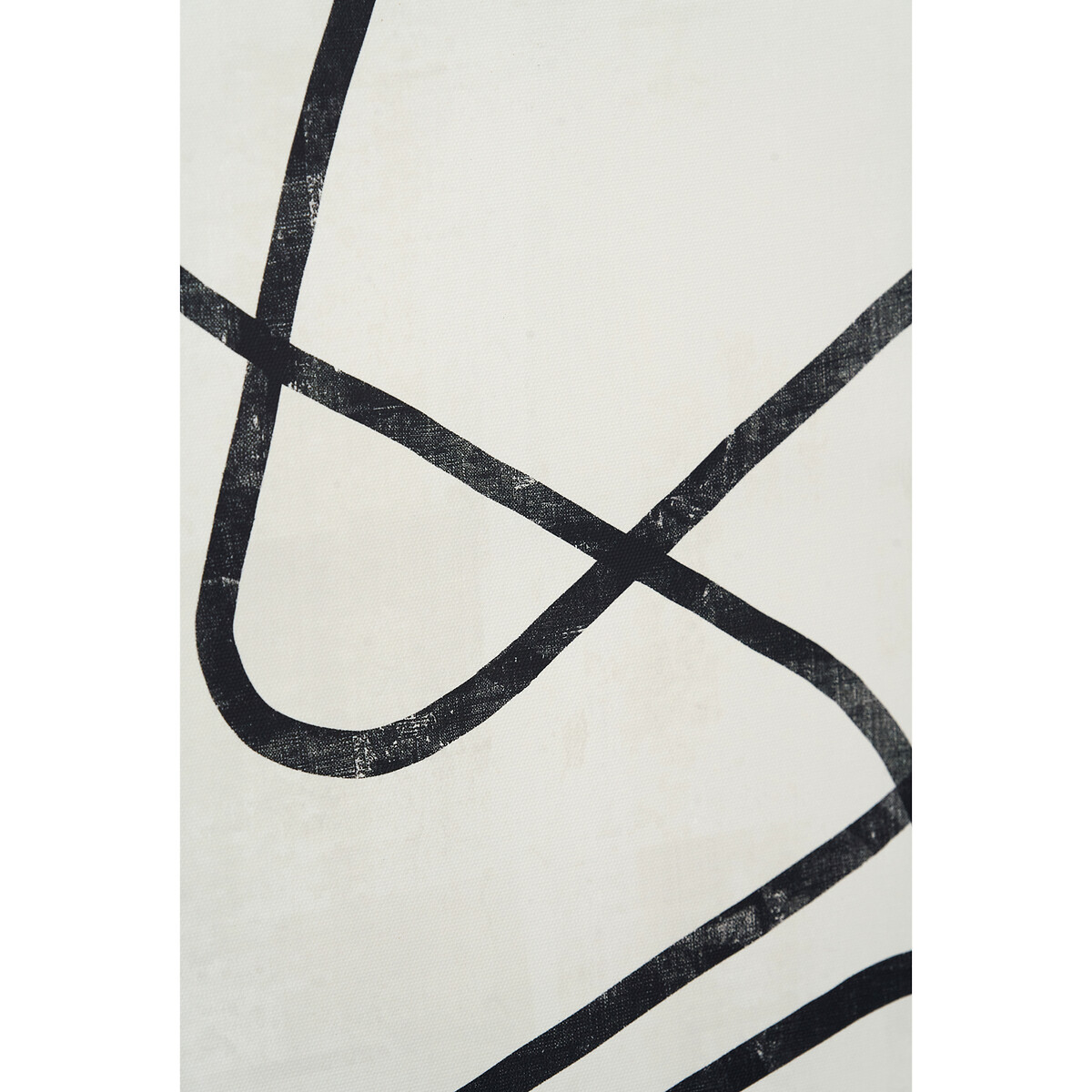 Set of 2 60 x 40cm Black Squiggle Print Canvases with Black Frames black/white, ÉDITÉ
