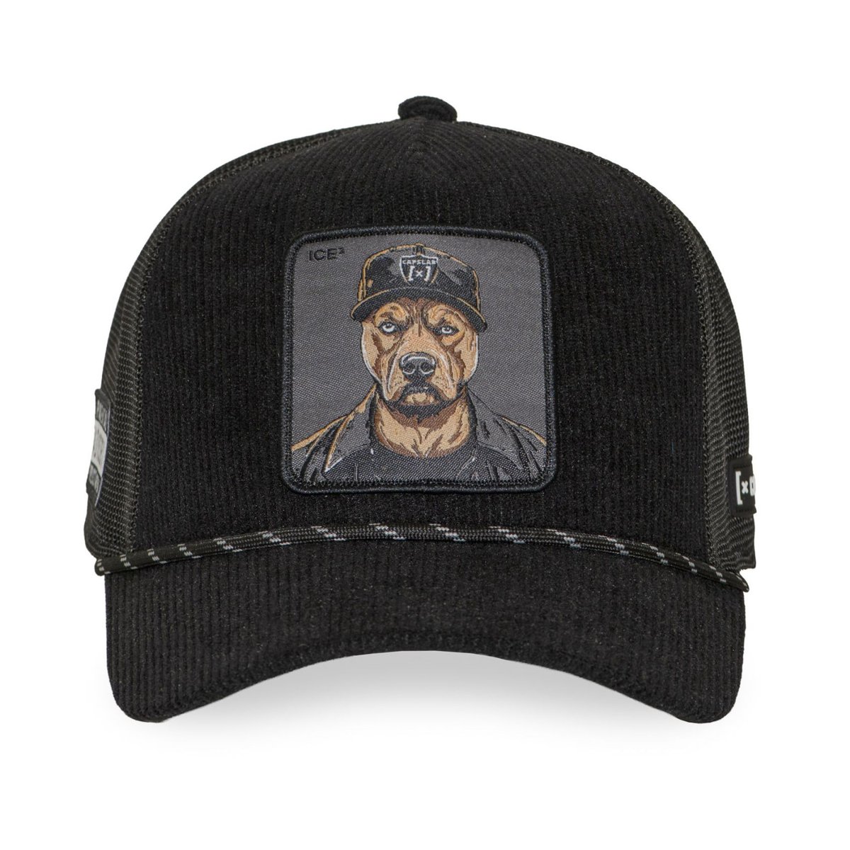 Casquette trucker Hip Hop noir/blanc/marron, CAPSLAB