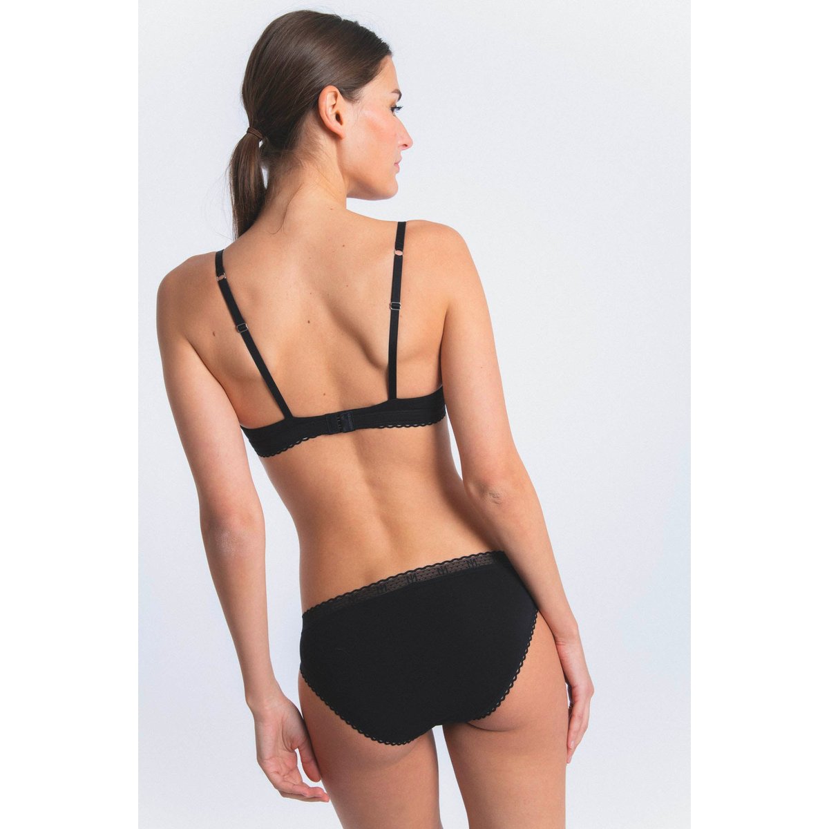 Soutien-gorge triangle issu de fibres végétales LA PETITE LEJABY noir, MAISON LEJABY