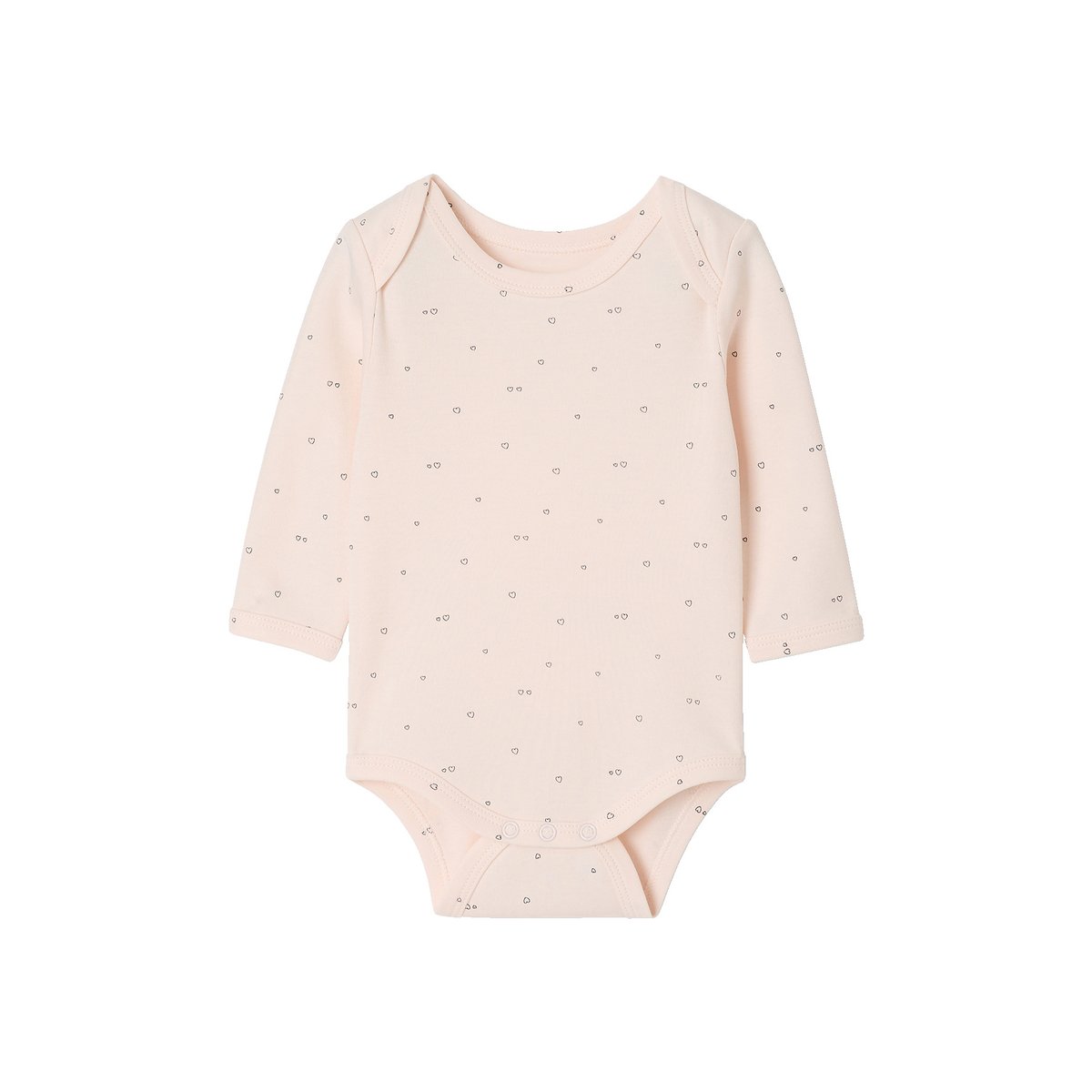 Lot de 3 bodies manches longues rose pâle, VERTBAUDET