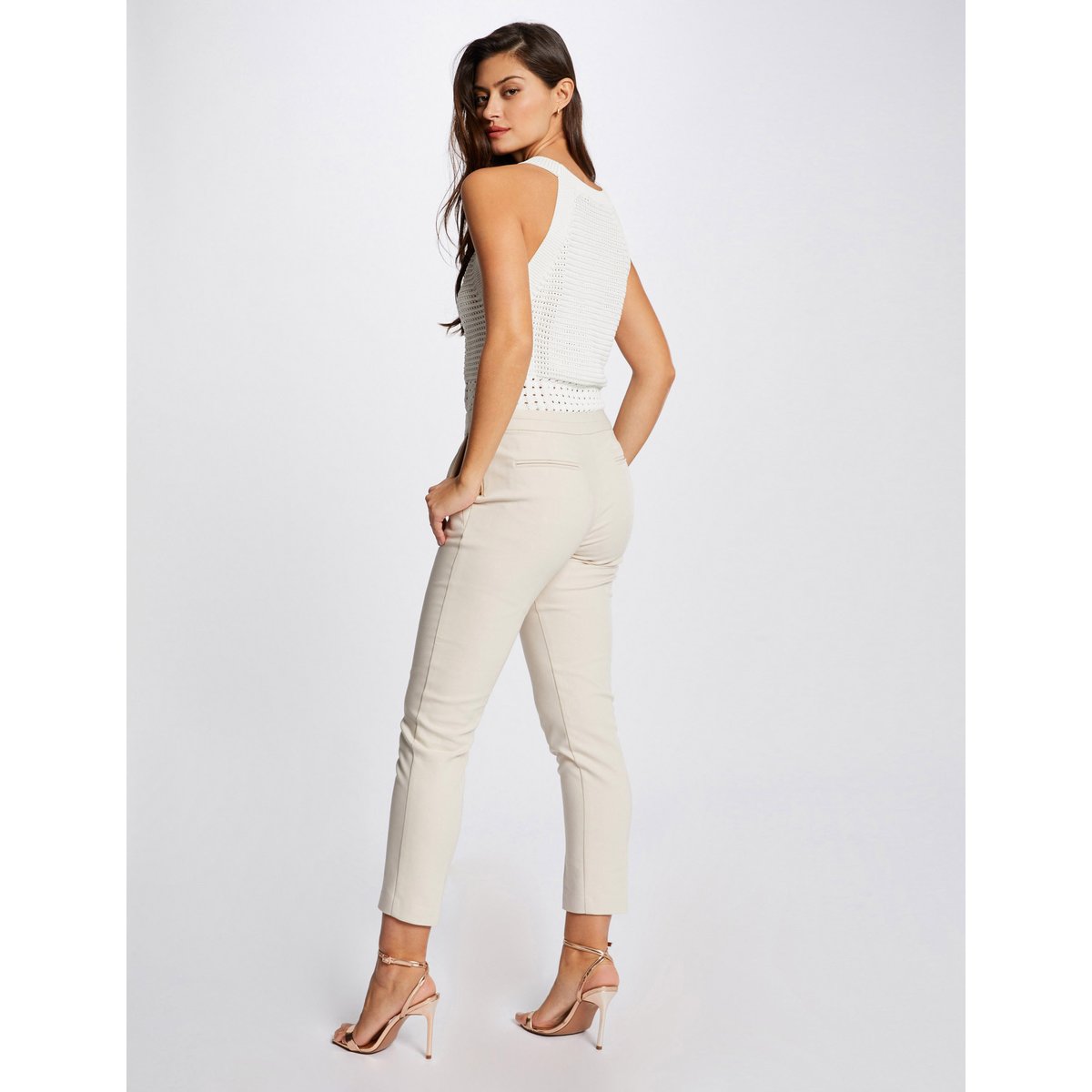 Pantalon cigarette 7/8ème ivoire, MORGAN