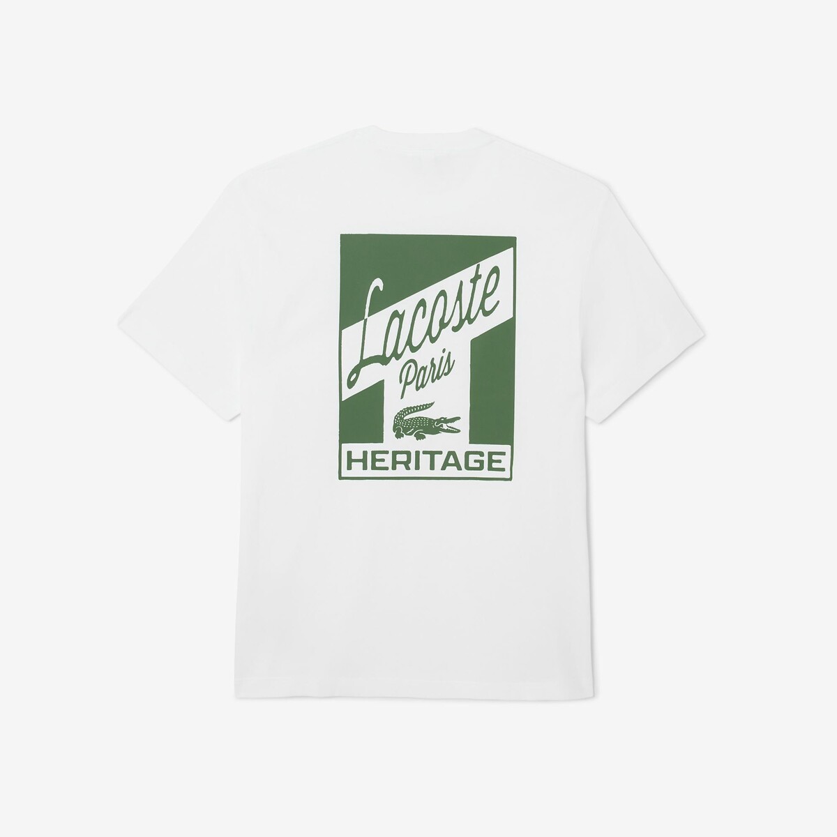 T-shirt jersey imprimé blanc-001, LACOSTE