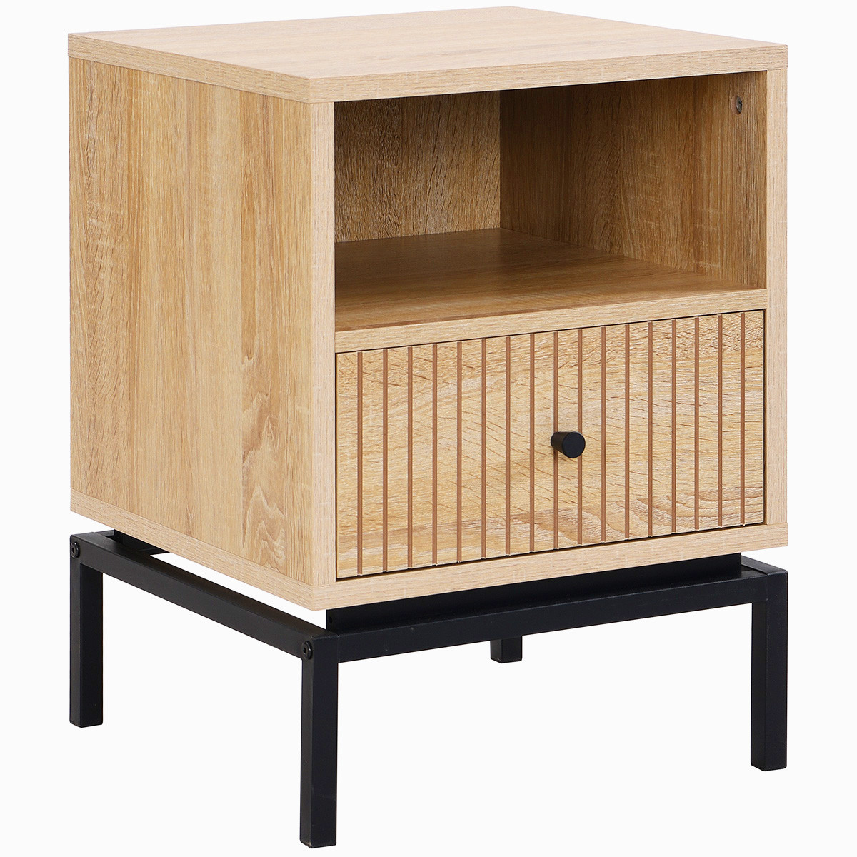 Table de chevet 1 tiroir - TALIA effet bois, HOMIFAB