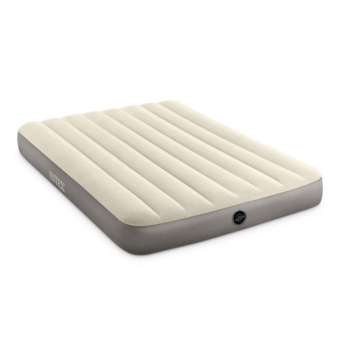 Matelas gonflable Single High 2 personnes beige, INTEX