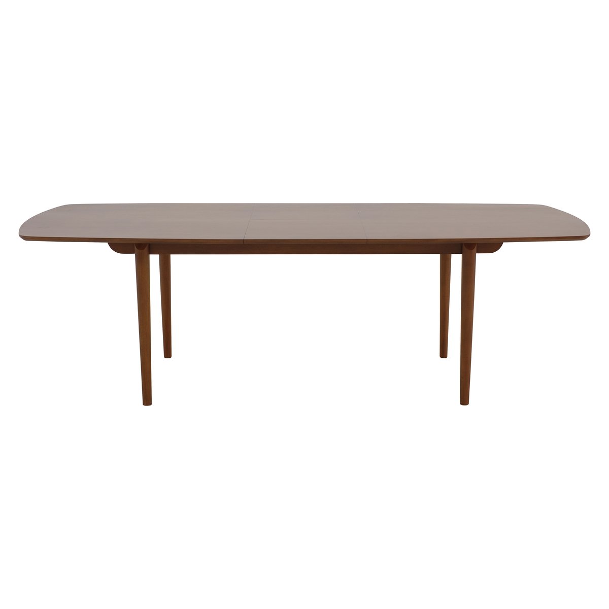 Table repas 200 cm avec allonge de 50 cm acajou massif naturel foncé, ZAGO